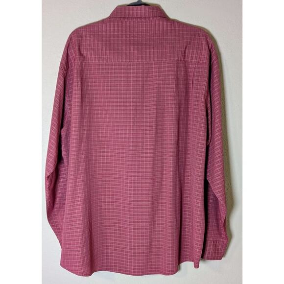 Saddlebred Shirt Men's XXL Red/Tan Plaid Button Down Shirt Front Pocket Casual - Picture 2 of 8